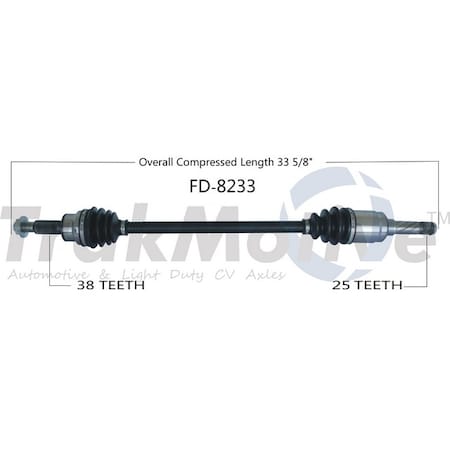 Surtrack Axle Cv Axle Shaft, Fd-8233 FD-8233
